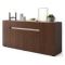 Credenza Marrone Noce Beige un Cassetto Apertura Battente, Scorrevole 170x40x85h cm, 4 Ante - Cirimido