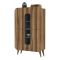 Credenza Marrone Noce blu 7 Ripiani 10 Vani 93x32x144h cm, 2 Ante - Paularo