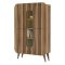 Credenza Marrone Noce Giallo 7 Ripiani 10 Vani 93x32x144h cm, 2 Ante - Paularo
