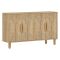 Credenza Marrone Rovere 2 Ripiani Apertura Battente 120x30x74h cm, 4 Ante - Colzano