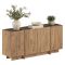 Credenza Marrone Rovere 4 Ripiani 4 Ante 180x45x80h cm, 8 Vani - Nolova