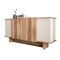 Credenza Marrone Rovere Bianco 3 Ripiani 6 Vani 180x40x81h cm, 4 Ante - Coste