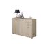 Credenza Marrone Rovere Nodi 2 Cassetti un Ripiano 103x34x74h cm, Apertura Battente - Meldola
