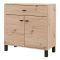 Credenza Marrone Rovere Nodi Nero un Cassetto 2 Ripiani 77x35x78h cm, Apertura Battente, Scorrevole - Pisac
