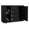 Credenza nera 120x50x90h cm 2 ante e 4 cassetti - Angelika