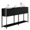 Credenza nera 150x30x80h cm 2 ante - Basilia