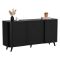 Credenza nera 150x42x70h cm 3 ante - Loreo