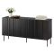 Credenza nera 150x42x75h cm 3 ante - Spirano