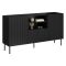 Credenza nera 150x42x82h cm 2 ante e 1 cassetto - Malo
