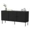 Credenza nera 151x40x75h cm 3 ante - Vigasio