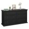 Credenza nera 163x51x88h cm 6 cassetti - Hibaru