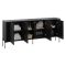 Credenza nera 190x39x80h cm 4 ante - Laion