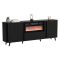 Credenza nera 190x40x68h cm 3 ante - Briano