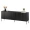 Credenza nera 200x42x75h cm 4 ante - Gerace