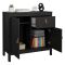 Credenza nera 82x38x79h cm 2 ante e 1 cassetto - Romagna