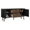 Credenza nera,noce 150x40x72h cm 2 ante e 2 cassetti - Manyi