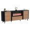 Credenza nera,noce 190x40x68h cm 3 ante - Briano