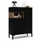 Credenza nera,noce 88x36x118h cm 2 ante e 1 cassetto - Alfra