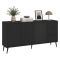 Credenza Nero Antracite 2 Ripiani 3 Cassetti 179x40x98h cm, 3 Ante - Lenasi