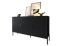 Credenza Nero Cassetti Ripiani 203x49x83h cm, Apertura Battente - Ostiglia