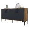 Credenza noce e antracite 160x35x78h cm 4 ante - Soraya