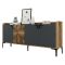 Credenza noce e antracite 180x35x78h cm 3 ante - Also