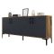 Credenza noce e antracite 180x35x78h cm 4 ante - Agape