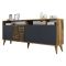 Credenza noce e antracite 180x35x78h cm 4 ante - Jole