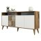 Credenza noce e bianca 160x35x78h cm 4 ante - Garigliano