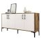 Credenza noce e bianca 160x35x78h cm 4 ante - Soraya