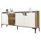 Credenza noce e bianca 180x35x78h cm 3 ante - Also