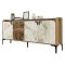Credenza noce e bianca marmo 180x35x78h cm 3 ante - Also