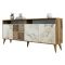 Credenza noce e bianca marmo 180x35x78h cm 4 ante - Jole