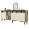 Credenza noce e crema 180x35x78h cm 4 ante - Benjamin