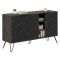 Credenza ossido e nera marmo 142x35x83h cm 3 ante - Alin
