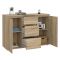 Credenza quercia 119x40x83h cm 2 ante e 3 cassetti - Zumpano