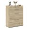Credenza quercia 89x40x113h cm 4 cassetti - Anghiari