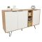 Credenza quercia e bianca 142x35x83h cm 3 ante - Arlene