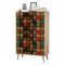 Credenza quercia e multicolore 80x36x127h cm 2 ante - Andalusite