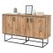 Credenza quercia e nera 140x40x80h cm 3 ante - Ammolite