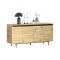 Credenza quercia e nera 160x44x75h cm 4 ante - Kay