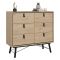 Credenza rovere 101x40x94h cm 6 cassetti - Maka
