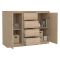 Credenza rovere 120x50x90h cm 2 ante e 4 cassetti - Angelika