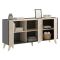 Credenza rovere e antracite 155x43x75h cm 3 ante - Afrodite