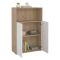 Credenza rovere e bianca 79x34x123h cm 2 ante - Canossa