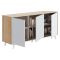 Credenza rovere e bianca moderna 153x39x72h cm 3 ante - Annina