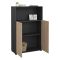 Credenza rovere e grigia 79x34x123h cm 2 ante - Canossa