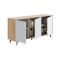 Credenza soggiorno rovere e bianca 154x41x75h cm 3 ante - Acrolorum