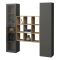 Credenza stretta antracite e acero 40x30x180h cm 2 ante - Acerenza