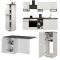 Cucina Bianco Lucido Grigio Ardesia Modulabile Con cassetti, Elettrodomestici non inclusi, Made in Italy - Balme